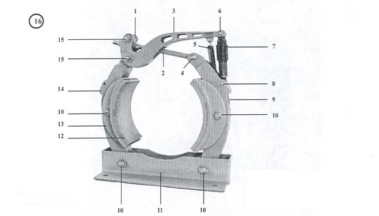 14 x 6 Type H Brake, J-2929 (New Style), P/N 114269 